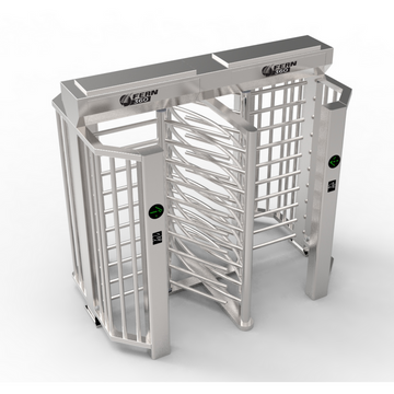 FGES-RTDFH650-2G - FERN360 - Full Height Galvanised Steel Rotor Turnstile, Double Lane