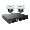 FERN360 Surveillance Kit - 2 Fixed Lens Starlight 4MP Vandal Dome Cameras and 5ch NVR - 2TB