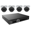 FERN360 Surveillance Kit - 4 Motorised Lens Starlight 5MP Turret Cameras and 10ch NVR - No HDD