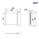 FGES-SWGP900-1 - FERN360 - Stainless Steel Glass Panel Swing Gate