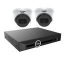 FERN360 Surveillance Kit - 2 Motorised Lens Starlight 5MP Turret Cameras and 5ch NVR HDD Options