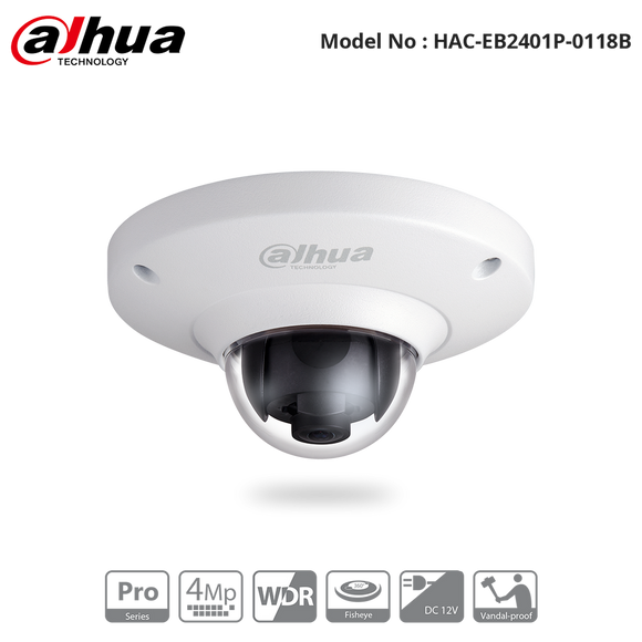 HAC-EB2401P-0118B - Dahua - 4MP HDCVI WDR Fisheye Camera
