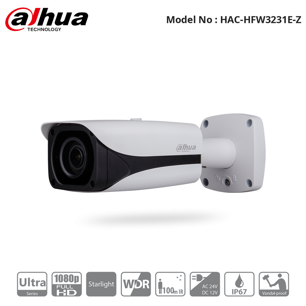 DH-HAC-HFW3231E-Z - Dahua - 1080P Starlight HDCVI Bullet Motorized Camera
