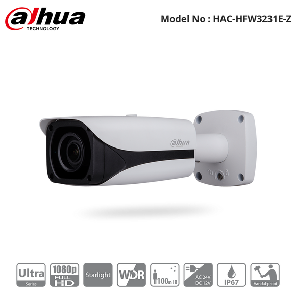 DH-HAC-HFW3231E-Z - Dahua - 1080P Starlight HDCVI Bullet Motorized Camera