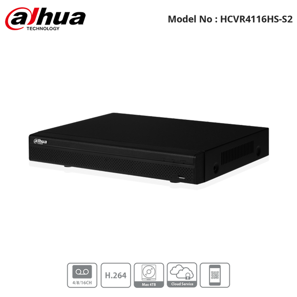 HCVR4116HS-S2 - Dahua - 16ch HD-CVI Digital Video Recorder (NO HDD)