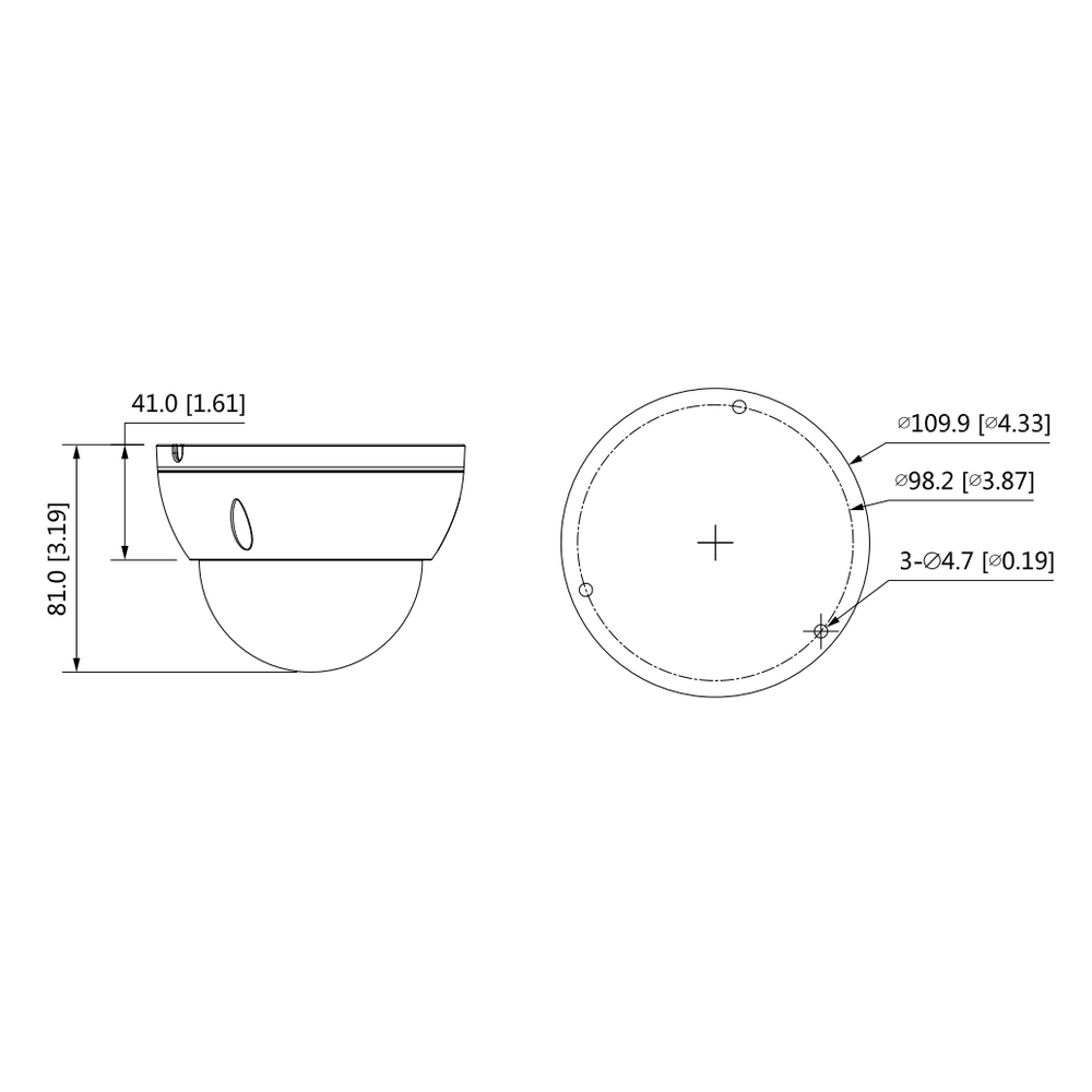 IPC-HDBW2531EP-S-S2 - Dahua - 5MP IP Vandal Dome Camera 30m IR, IVS, 2.8mm Lens
