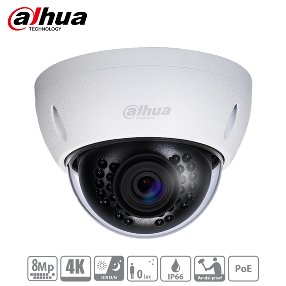 IPC-HDBW4800E - Dahua - 4K Ultra HD Network IR Vandal Dome Camera