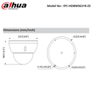 IPC-HDBW5631R-ZE - Dahua - 6MP WDR Dome Camera, 2.7-13.5mm Motorised Zoom Lens, IR 50m, ePoE