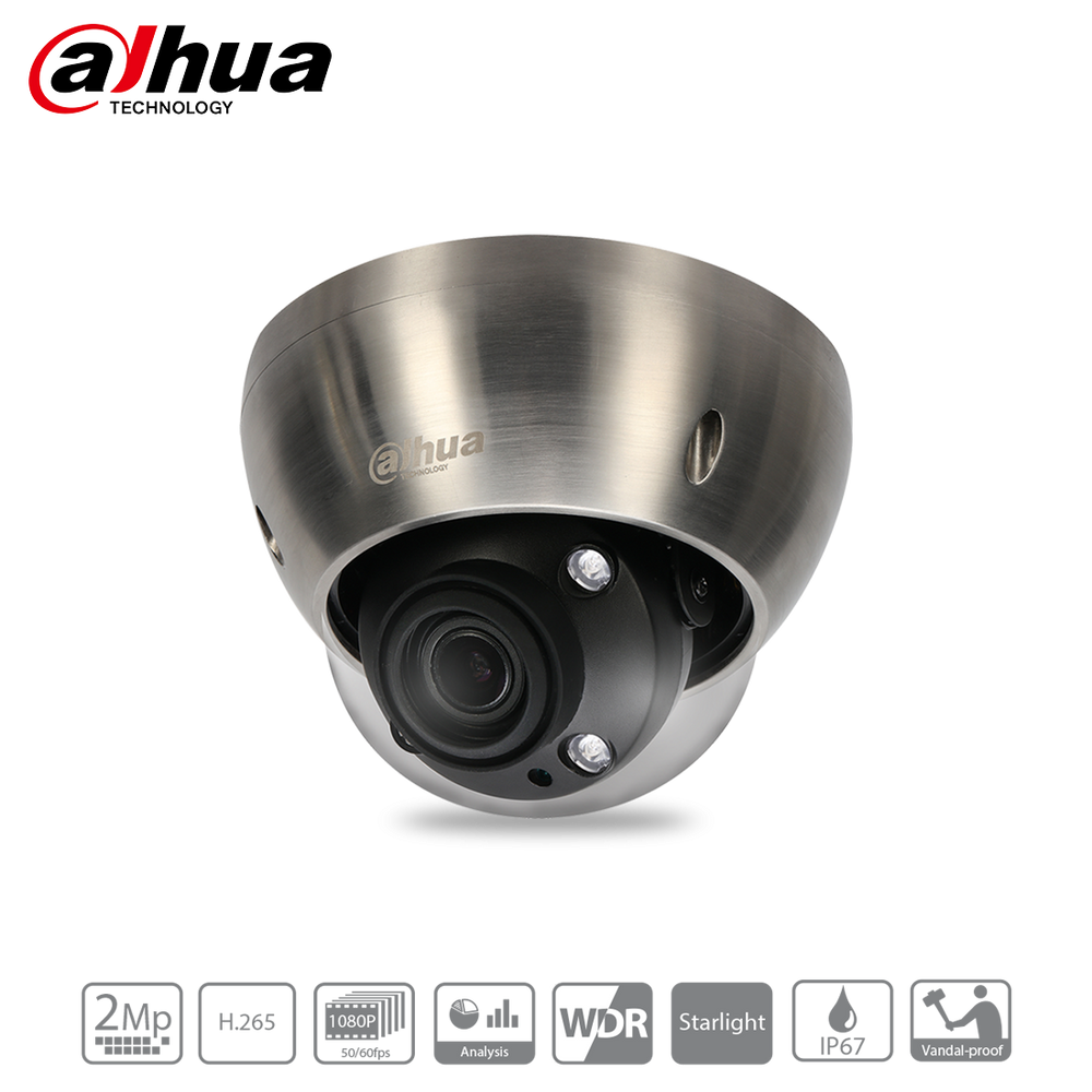 IPC-HDBW8232E-Z-SL - Dahua 316 Stainless Steel Vandal Dome Camera