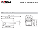 IPC-HFW5631E-Z5E - Dahua - 6MP WDR Bullet Camera, 7-35mm Motorised Zoom Lens, IR 100m, ePoE