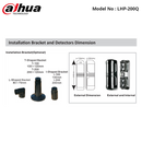 LHP-200Q - Dahua - Outdoor Quad Beam Detector 200m