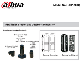 LHP-200Q - Dahua - Outdoor Quad Beam Detector 200m