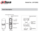 LHP-200Q - Dahua - Outdoor Quad Beam Detector 200m