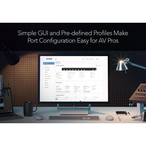 GSM4212P - Netgear AV Line M4250-10G2F-PoE+ 8x1G PoE+ 125W 2x1G and 2xSFP Managed Switch