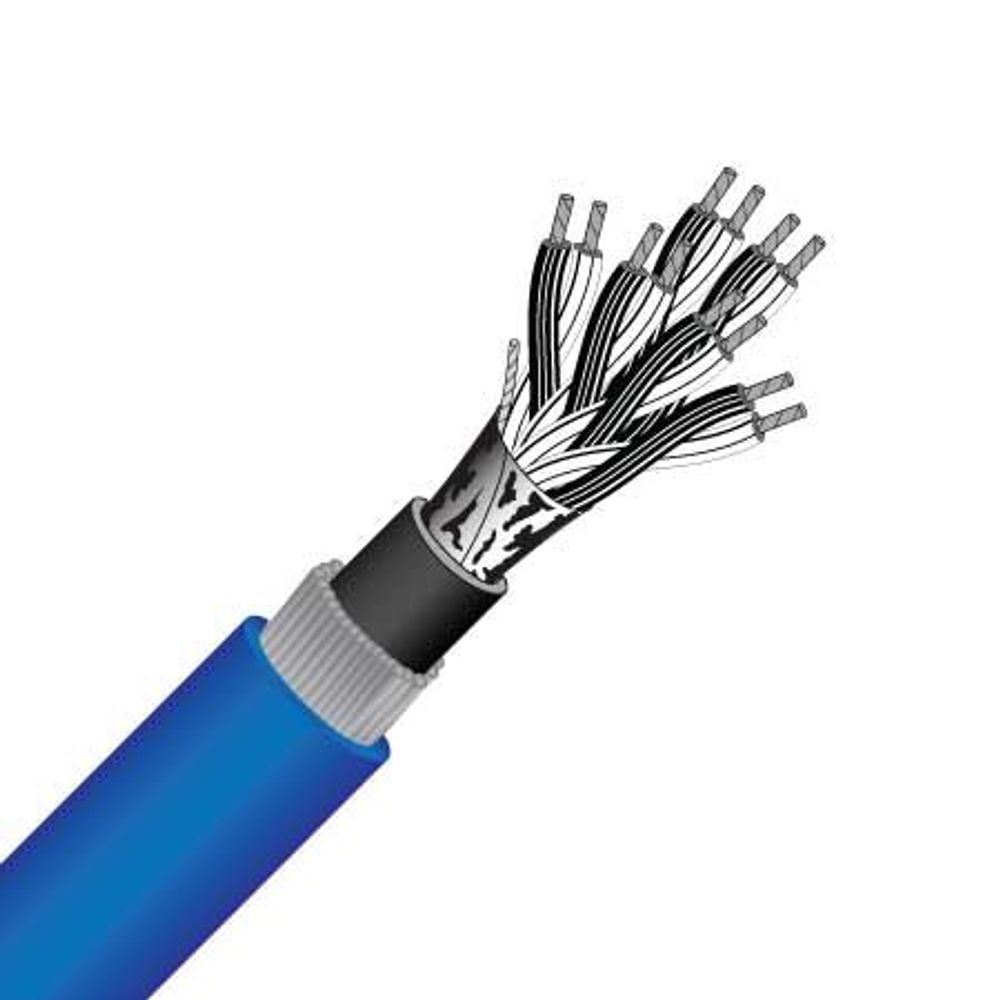 6 Pair, 0.5mm², CS, SWA, Blue, Instrumentation Cable (MAS5006CSSWA BLUE)