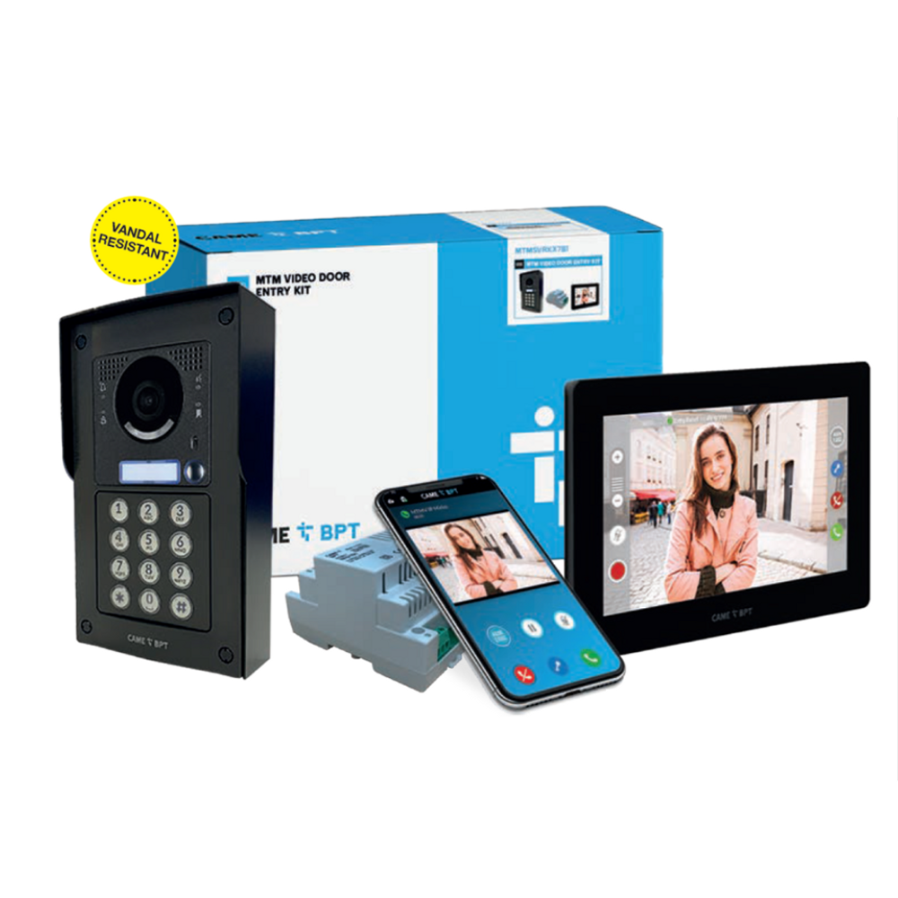 MTMVR-XTS-KIT - BPT - MTM Vandal Resistant + XTS 7" WIFI Monitor - Video Intercom Kit