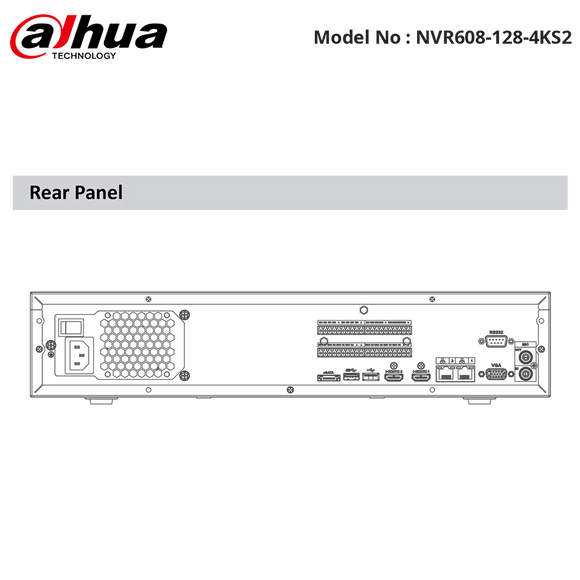 NVR608-128-4KS2 - Dahua - Ultra Series NVR 128ch