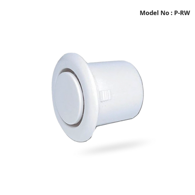 P-RW - Internal Piezo Siren Round Flush Mount - White