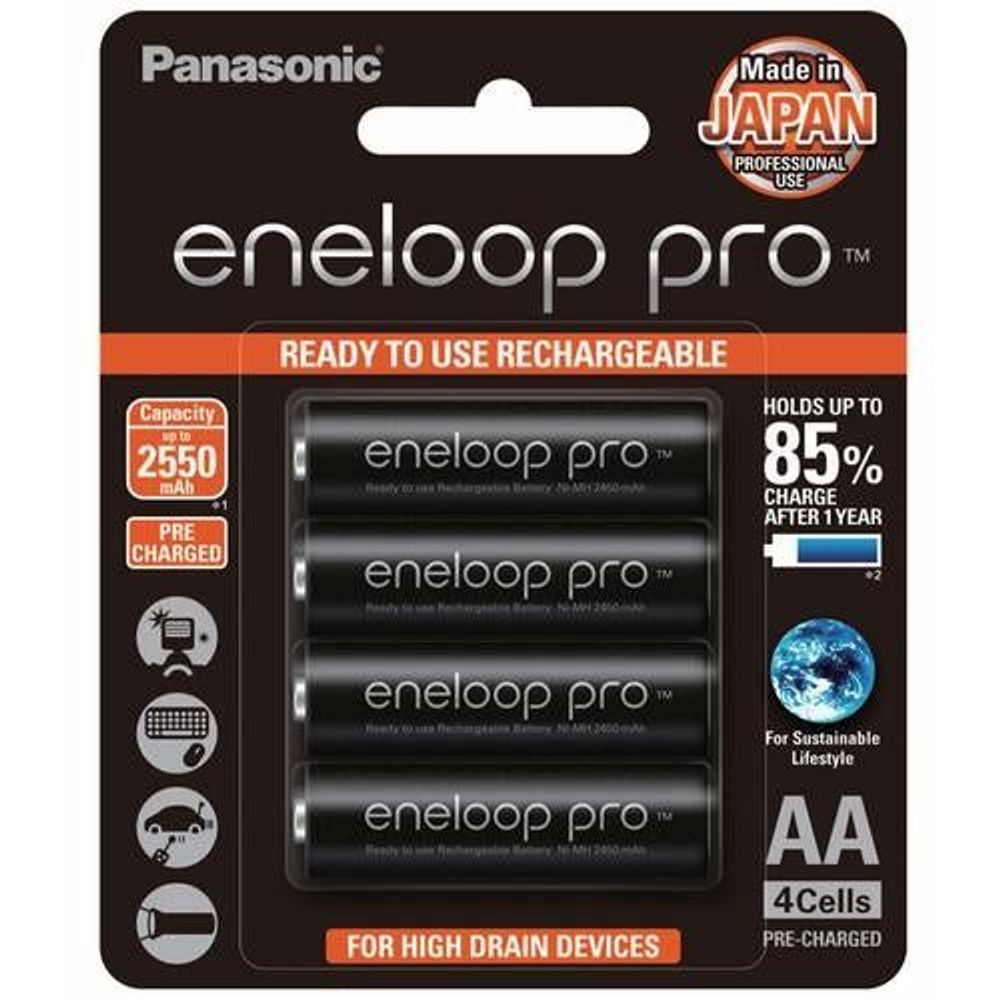 BK-3HCCE-4BT - Panasonic Rechargeable Battery AA 4 pack 2550mAh