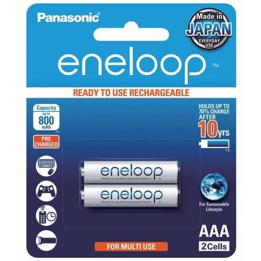 BK-4MCCE-2BA - Panasonic Rechargeable Battery AAA 2 pack