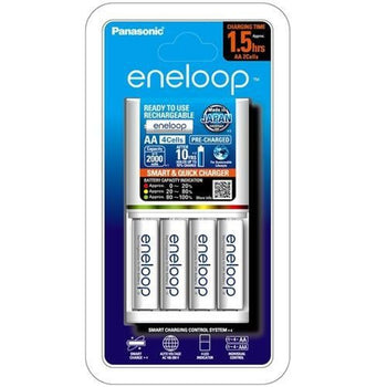 K-KJ55MCC4TA - Panasonic Battery Charger - Eneloop 3 hour Charger + 4 AA batteries