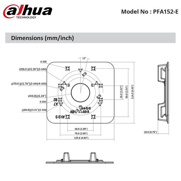 Pfa152 PFA152-E - Pole Mount Bracket | Essential Security Supplies