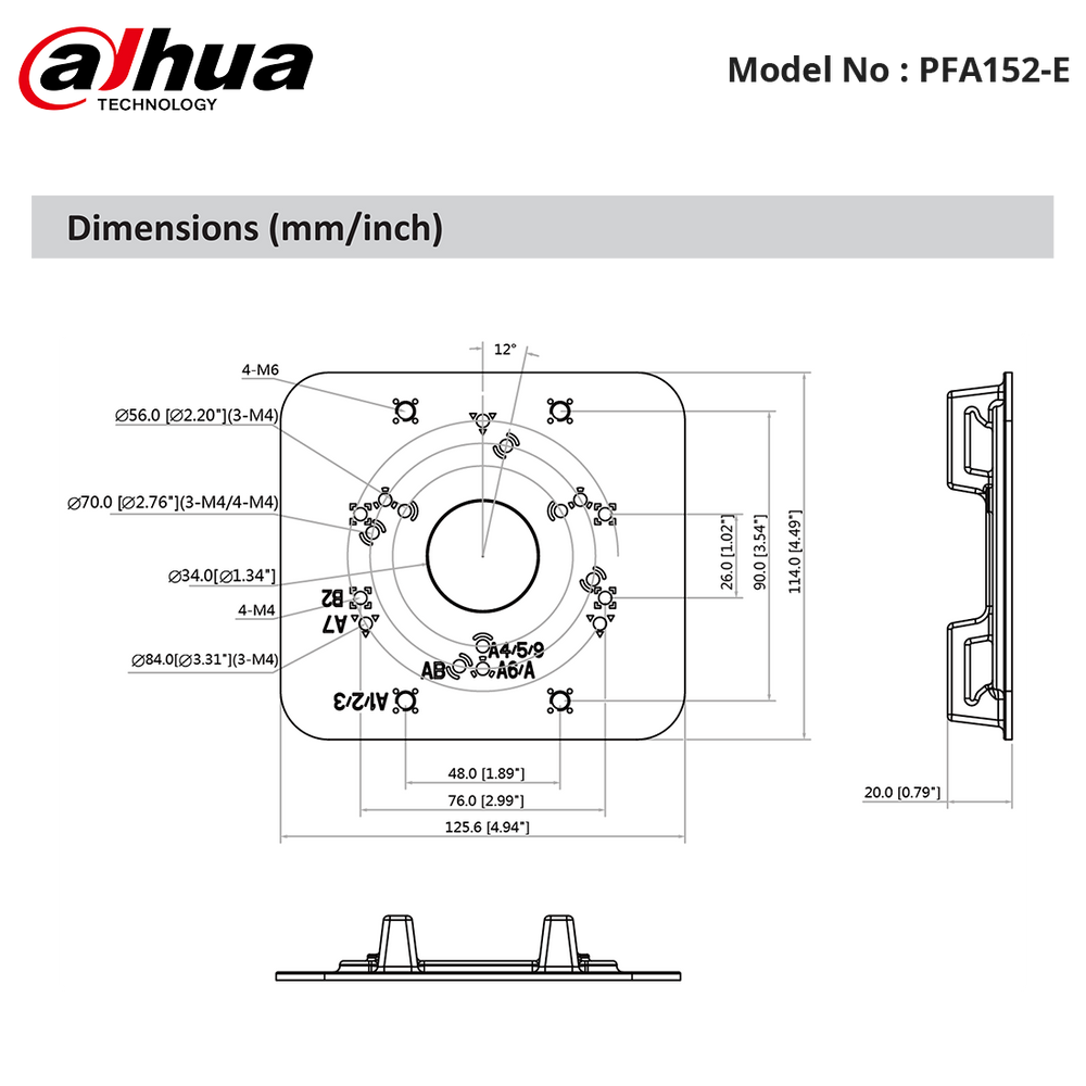 PFA152-E - Pole Mount Bracket