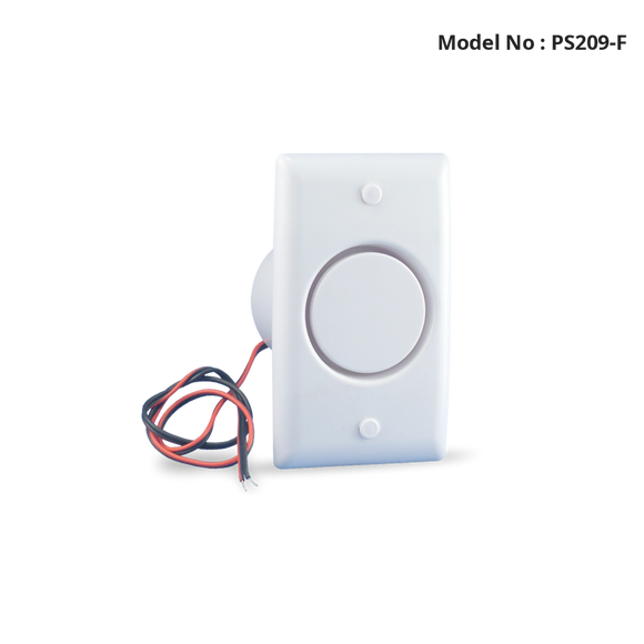 PS209-F - Internal Piezo Siren Flush Plate - White