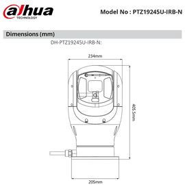 PTZ19245U-IRB-N - Dahua - 2MP IR Starlight IP PTZ 45x Zoom 350m IP68 - Positioning System