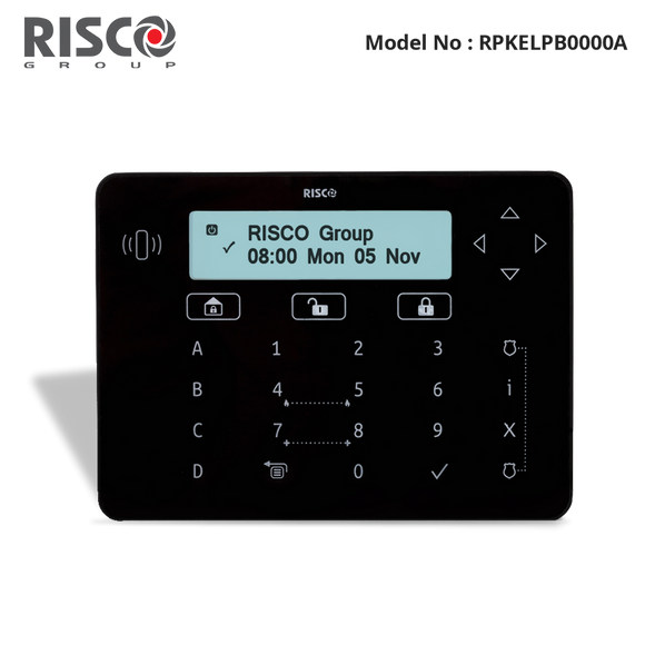 RPKELPB0000A - Risco - Elegant Touch Keypad, Black, built in Prox + 2x Tags