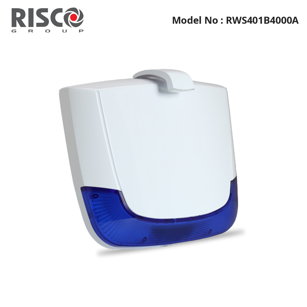 RWS401B4000B - Risco - Wireless 2-Way Lumin8 Outdoor Siren, 433MHz, Blue Lens