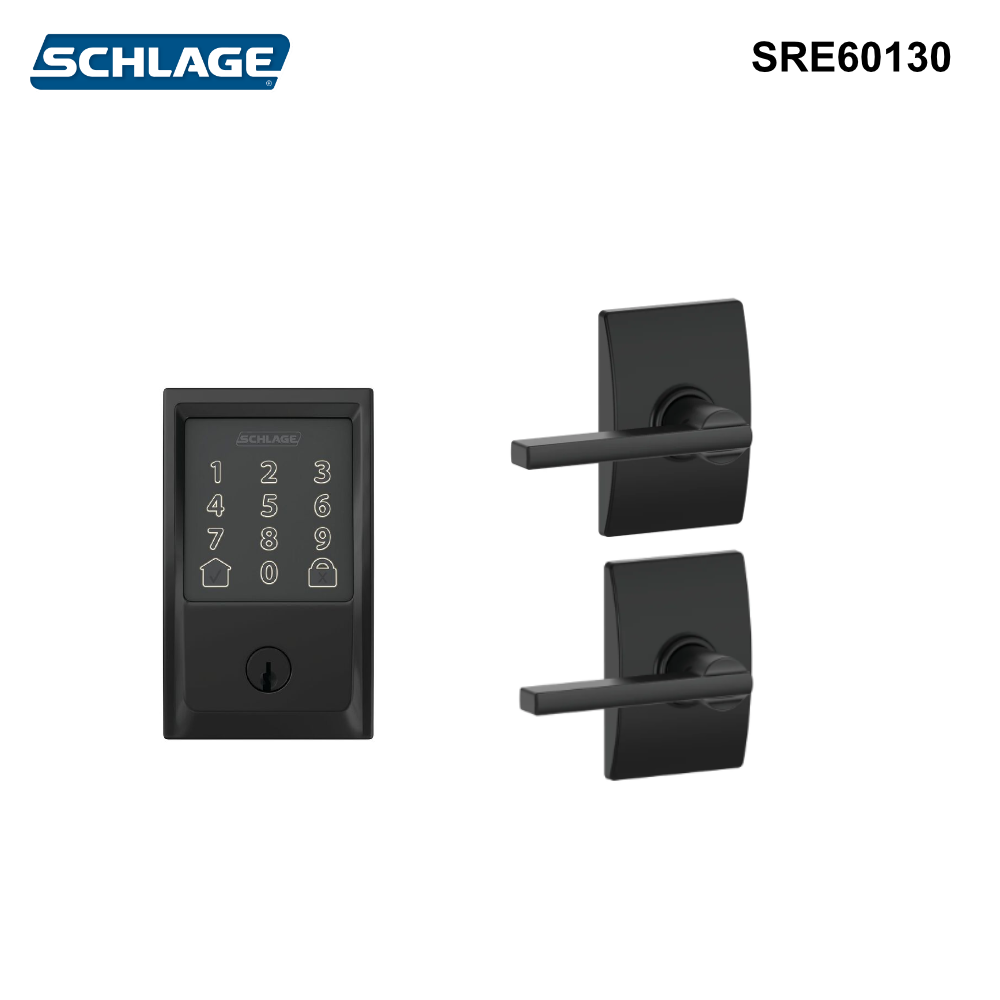 Schlage Encode - Smart Wi-Fi Deadbolt - Options Finish and Handles Encode Satin Nickel with Century and Latitude Handles