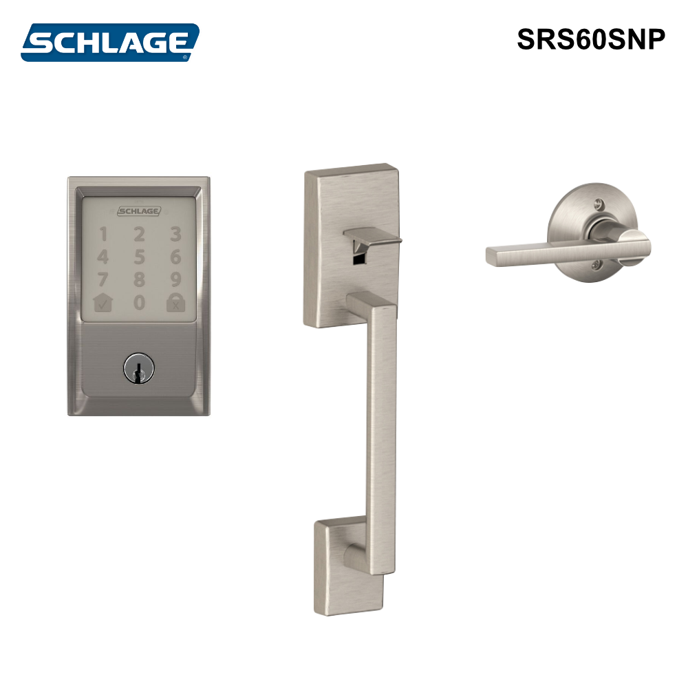 Schlage Encode - Smart Wi-Fi Deadbolt - Options Finish and Handles Encode Matt Black with Square Latitude Handles