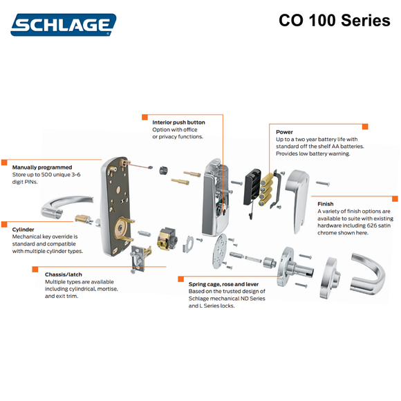 CO100 Series - Schlage Standalone Access Control Lock