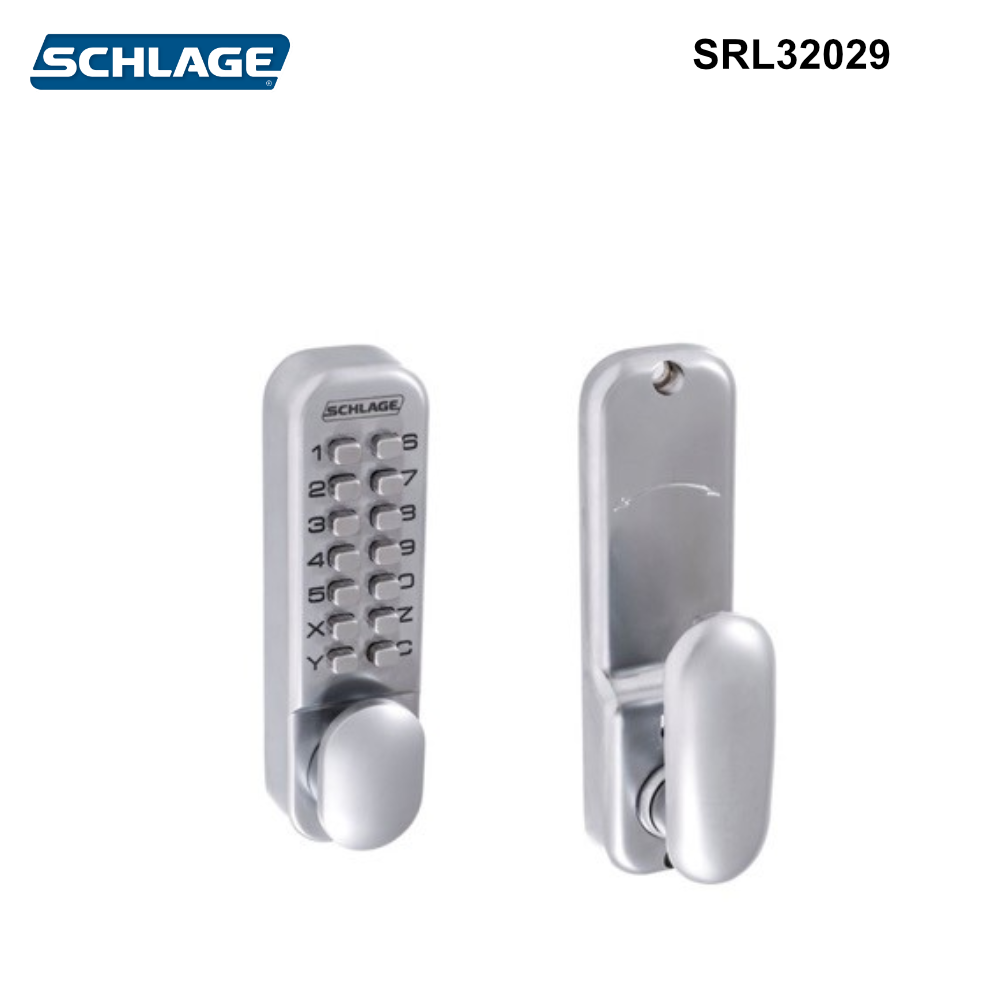 Schlage SRL32029 push-button mechanical keypad lock front view