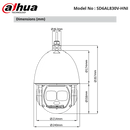 SD6AL830V-HNI - Dahua - 4K 30x Laser PTZ Network Camera
