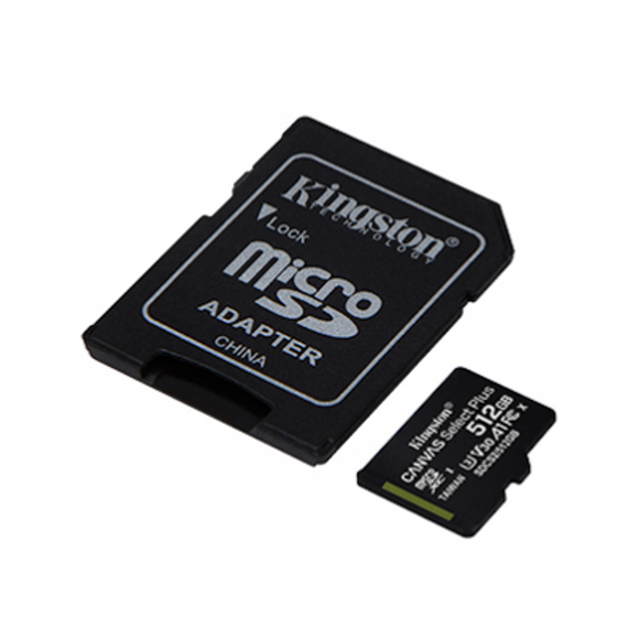 Kingston SDCS2-512GB microSDXC Class 10 UHS-I card +SD Adapter up to 100Mb-s read