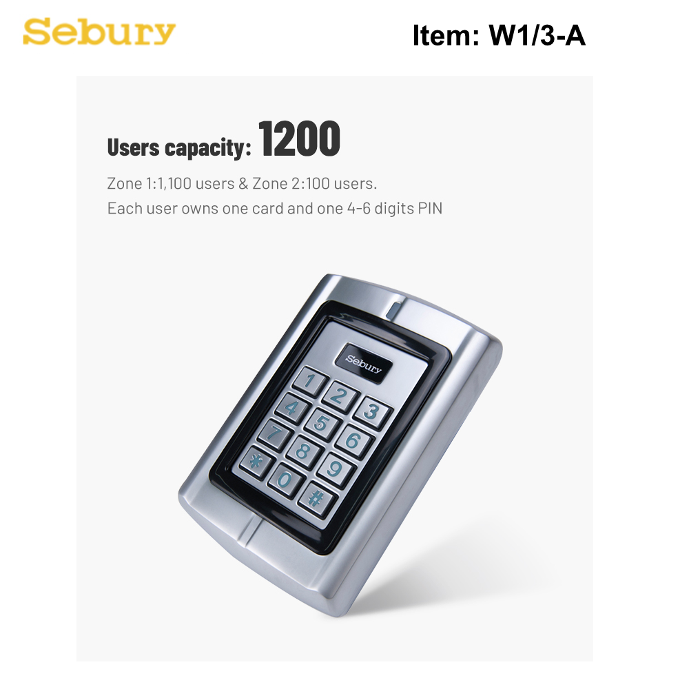 W1-A - Standalone Access Control, IP65 Waterproof Keypad