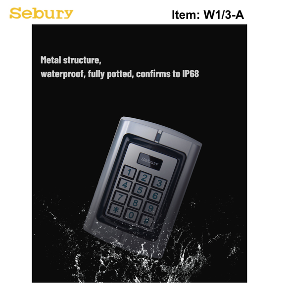 W3-A - Standalone Access Control, IP65 Waterproof Keypad, EM Reader