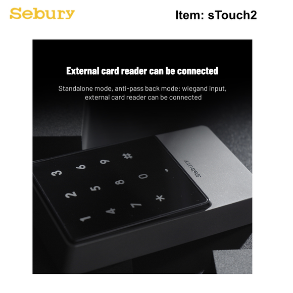 sTouch2 - HID & EM Prox Card Reader & Touch PinPad Entry IP68