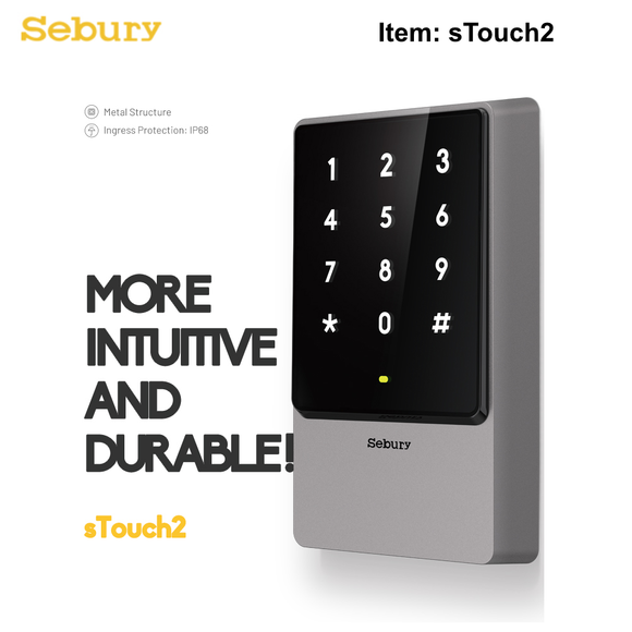 sTouch2 - HID & EM Prox Card Reader & Touch PinPad Entry IP68