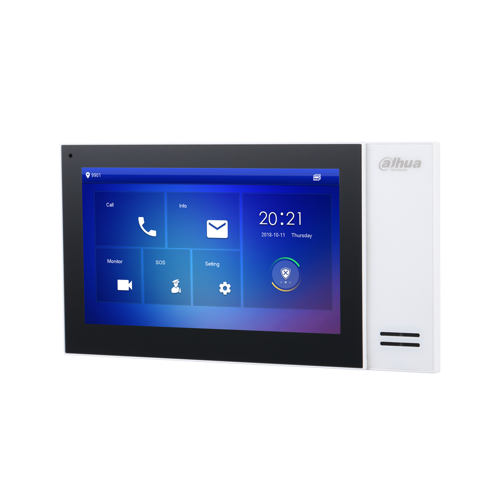 DHI-VTH2421FB-P - Dahua - IP Intercom Kit, Door Station, 7" Monitor, Switch, Flush Mount