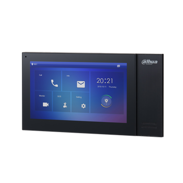 DHI-VTH2421FB-P - Dahua - IP Intercom Kit, Door Station, 7" Monitor, Switch, Flush Mount