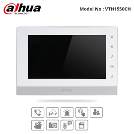 VTH1550CH - Dahua - IP Indoor 7" Monitor Touch Screen, Micro SD Card