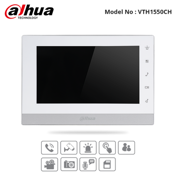 VTH1550CH - Dahua - IP Indoor 7" Monitor Touch Screen, Micro SD Card