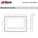 VTH1550CH - Dahua - IP Indoor 7" Monitor Touch Screen, Micro SD Card