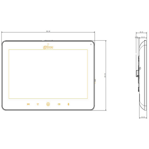 VTH5241DW - Dahua 10" Wi-Fi Indoor Monitor White