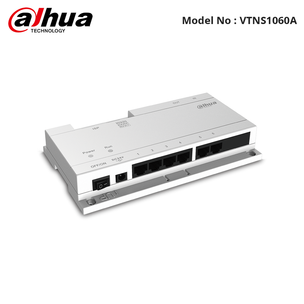 VTNS1060A - Dahua - 6ch 24V PoE Switch, up to 30 Cascading
