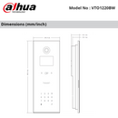 VTO1220BW - Dahua - IP Apartment Stainless Steel Outdoor Station, 1.3MP