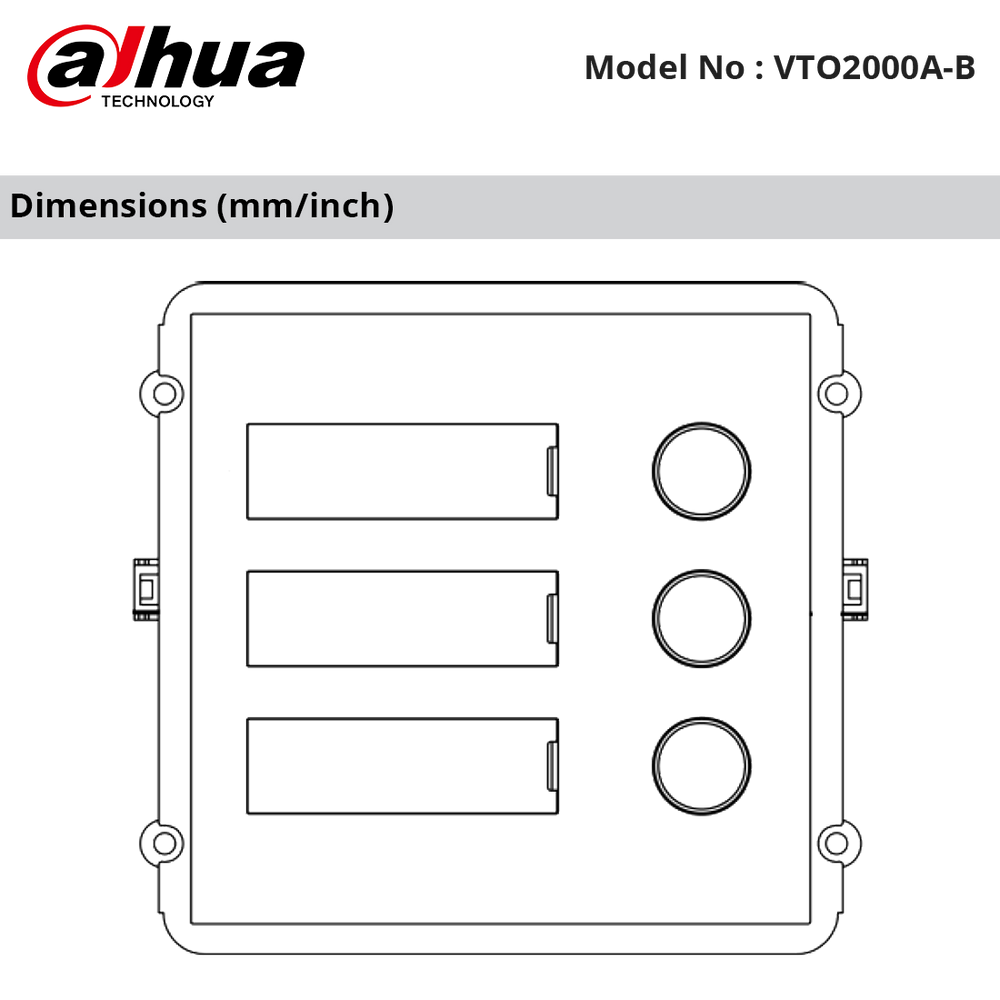 VTO2000A-B - Dahua Button Module